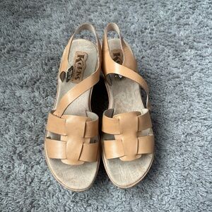 Kork-Ease women’s tan wedges.